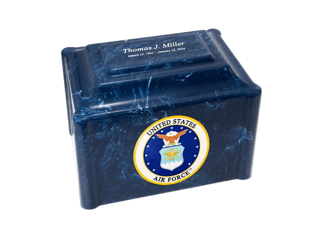 Military Marble Cremation Urn - US Air Force